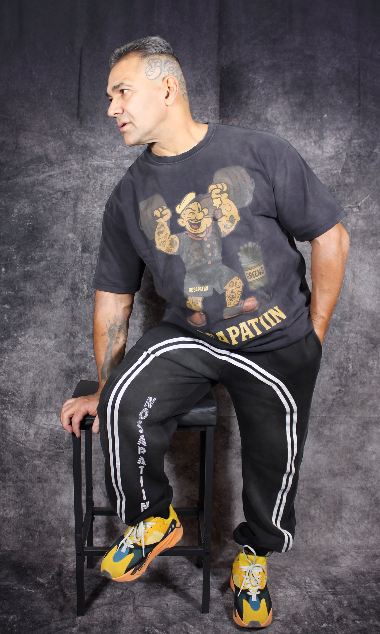 Vintage Washed Hand-Frayed - Popeye