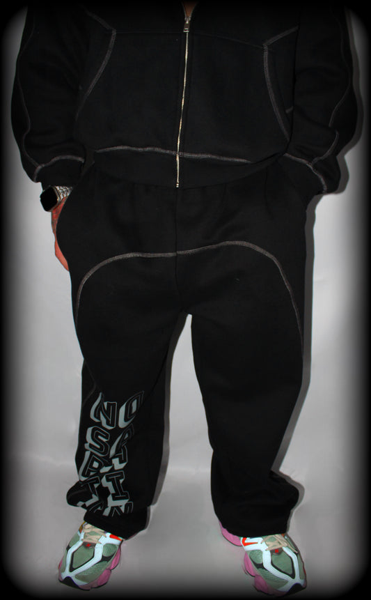 Contrast-Stitched Fleece Sweatpants