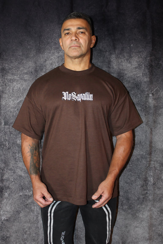 Luxury Oversized Suedine T-Shirt - Roots